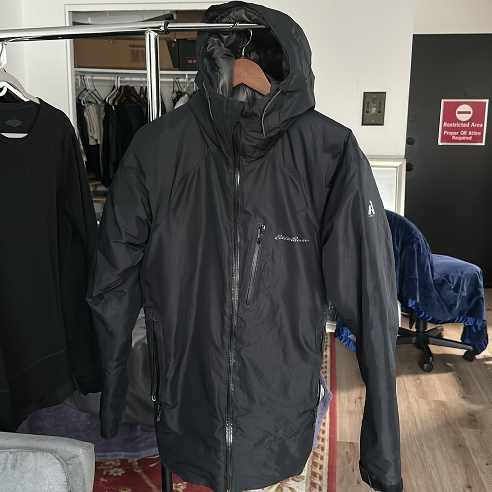 GUC Eddie Bauer BC Evertherm parka, black, men's Medium